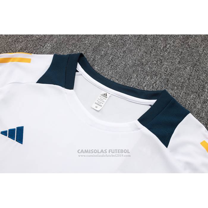 Fato de Treino Real Madrid Manga Curta 2024-2025 Branco - Calcas Curta